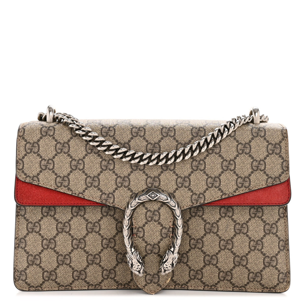 GG Supreme Monogram Small Dionysus Shoulder Bag Red