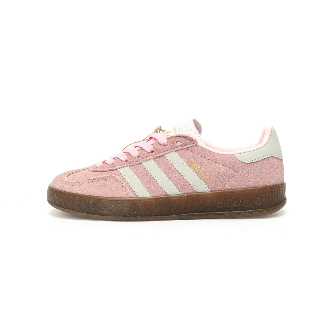 Adidas Originals Gazelle Indoor ¨C Pink / Light Grey Gum Suede Low-Top Sneakers