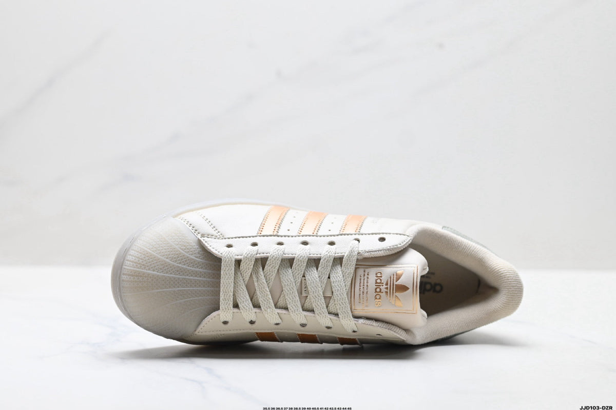 adidas Originals Superstar ¡ª Cream Clay-Orange & Grey | White Shell Toe