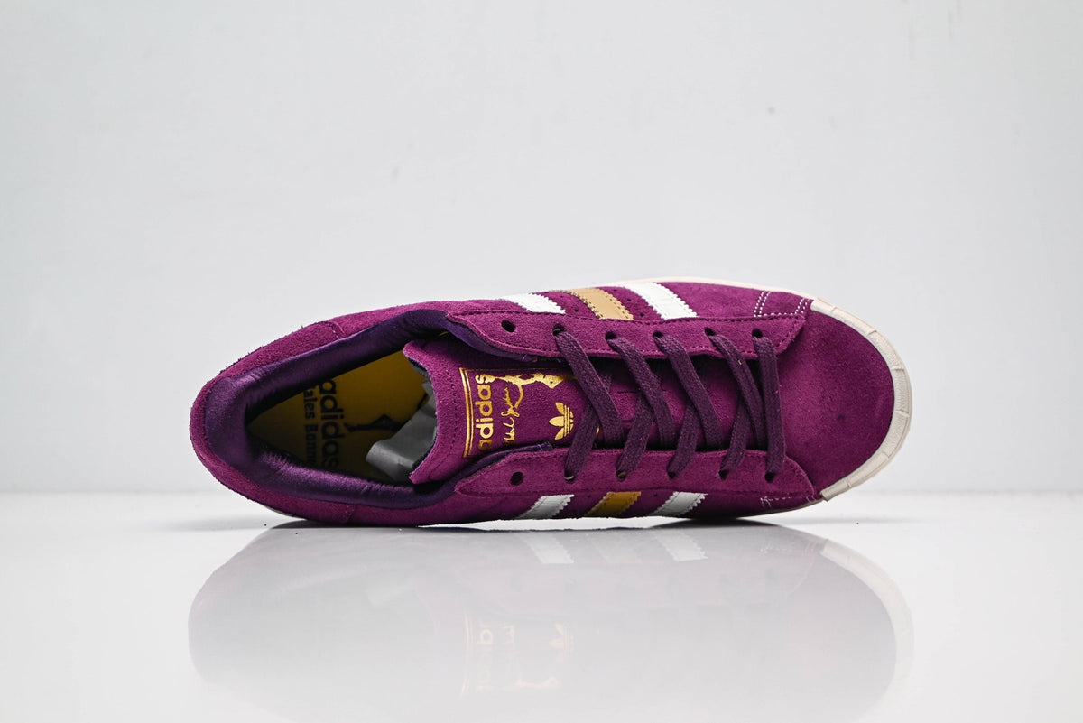 adidas Originals Superstar ¡Á Wales Bonner ¨C Purple with Gold 3-Stripes & White Shell Toe