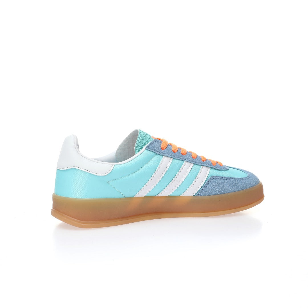 Adidas Originals Gazelle Indoor ¨C Light Blue / White Gum Suede & Nylon Low-Top Sneakers
