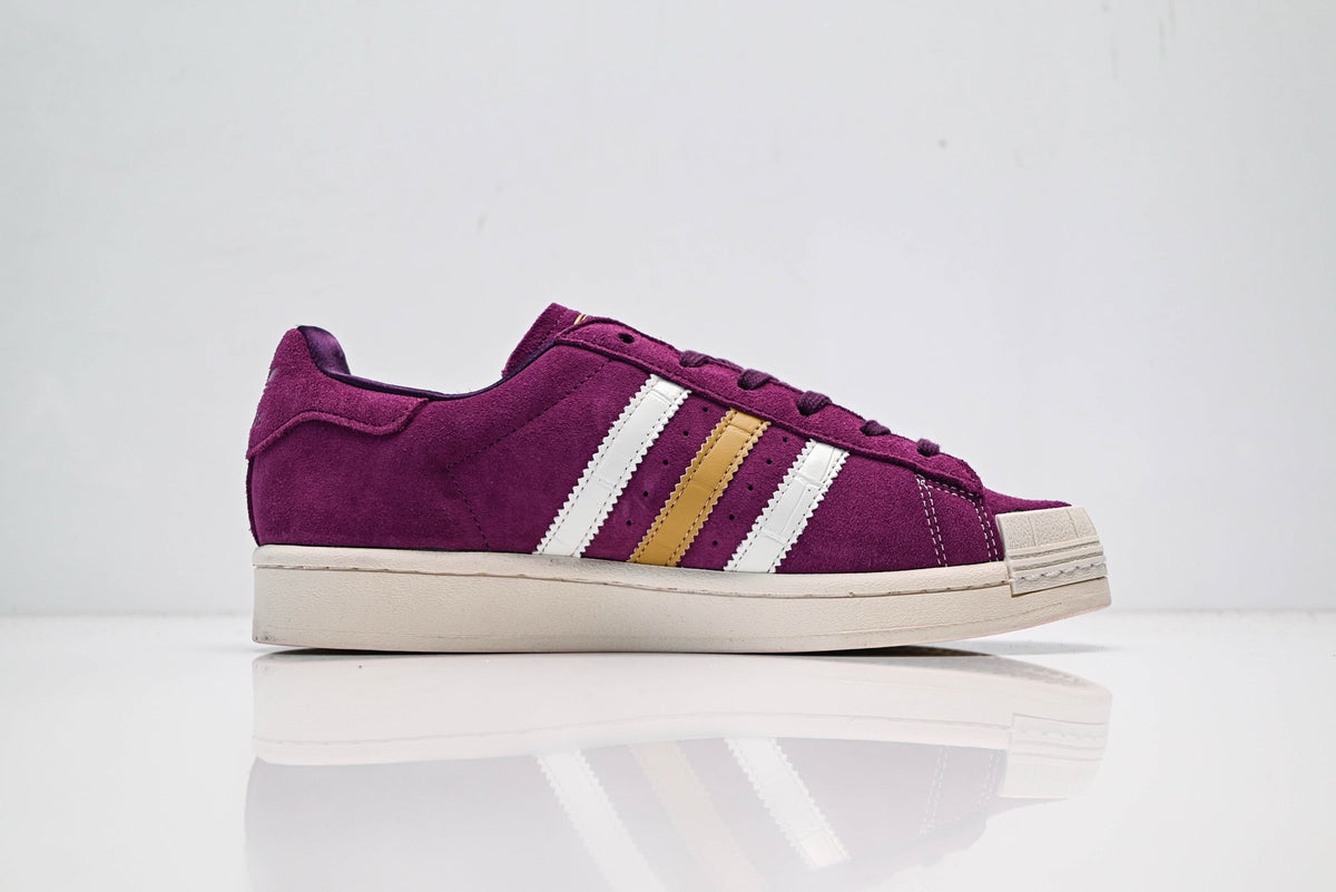 adidas Originals Superstar ¡Á Wales Bonner ¨C Purple with Gold 3-Stripes & White Shell Toe