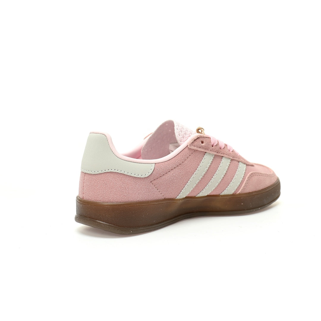 Adidas Originals Gazelle Indoor ¨C Pink / Light Grey Gum Suede Low-Top Sneakers