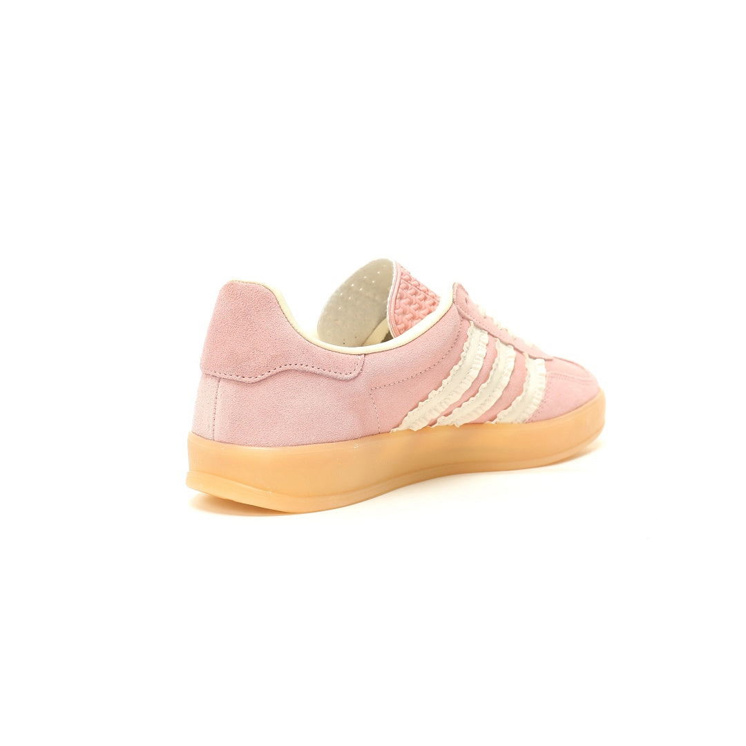 Adidas Originals Gazelle Indoor ¨C Light Pink Ruffle / White Gum Suede Low-Top Sneakers