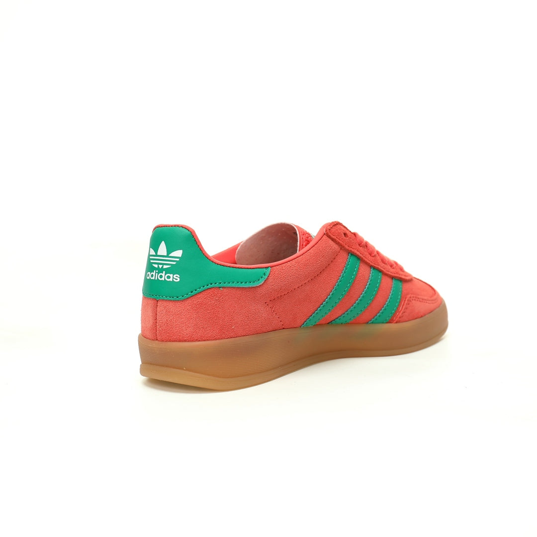 Adidas Originals Gazelle Indoor ¨C Red / Green Gum Suede Low-Top Sneakers