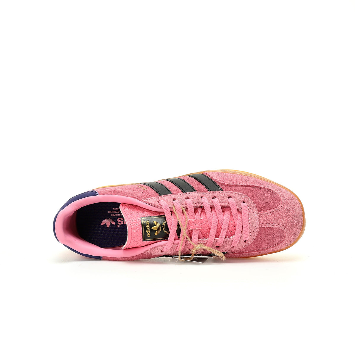Adidas Originals Gazelle Indoor ¨C Pink / Black / Purple Gum Suede Low-Top Sneakers