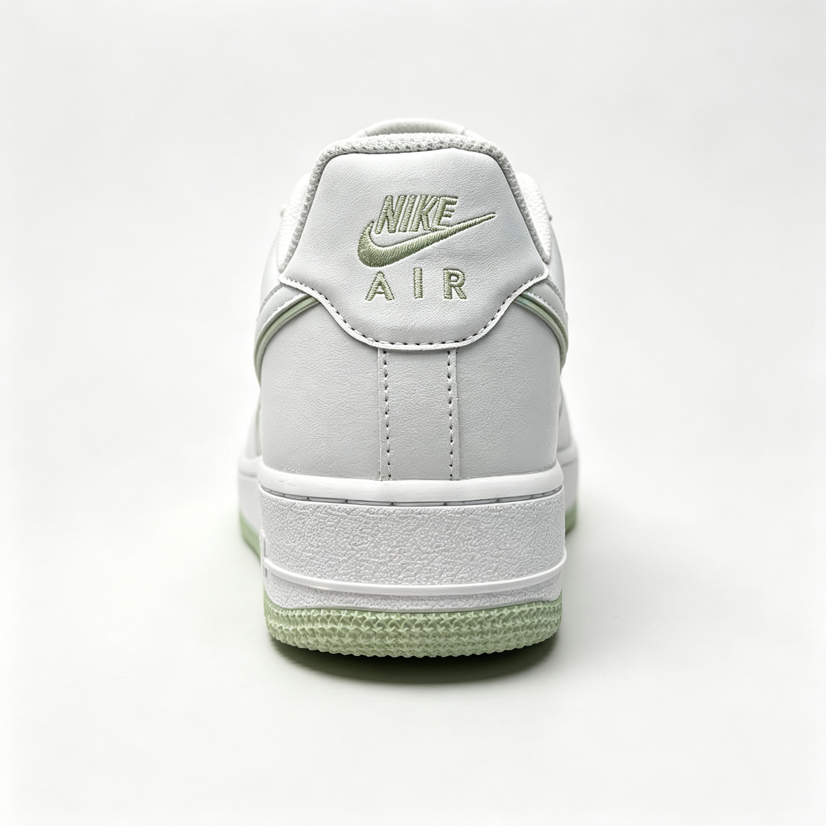 Nike Air Force 1 '07 Low Custom ¨C White / Honeydew Outline Swoosh