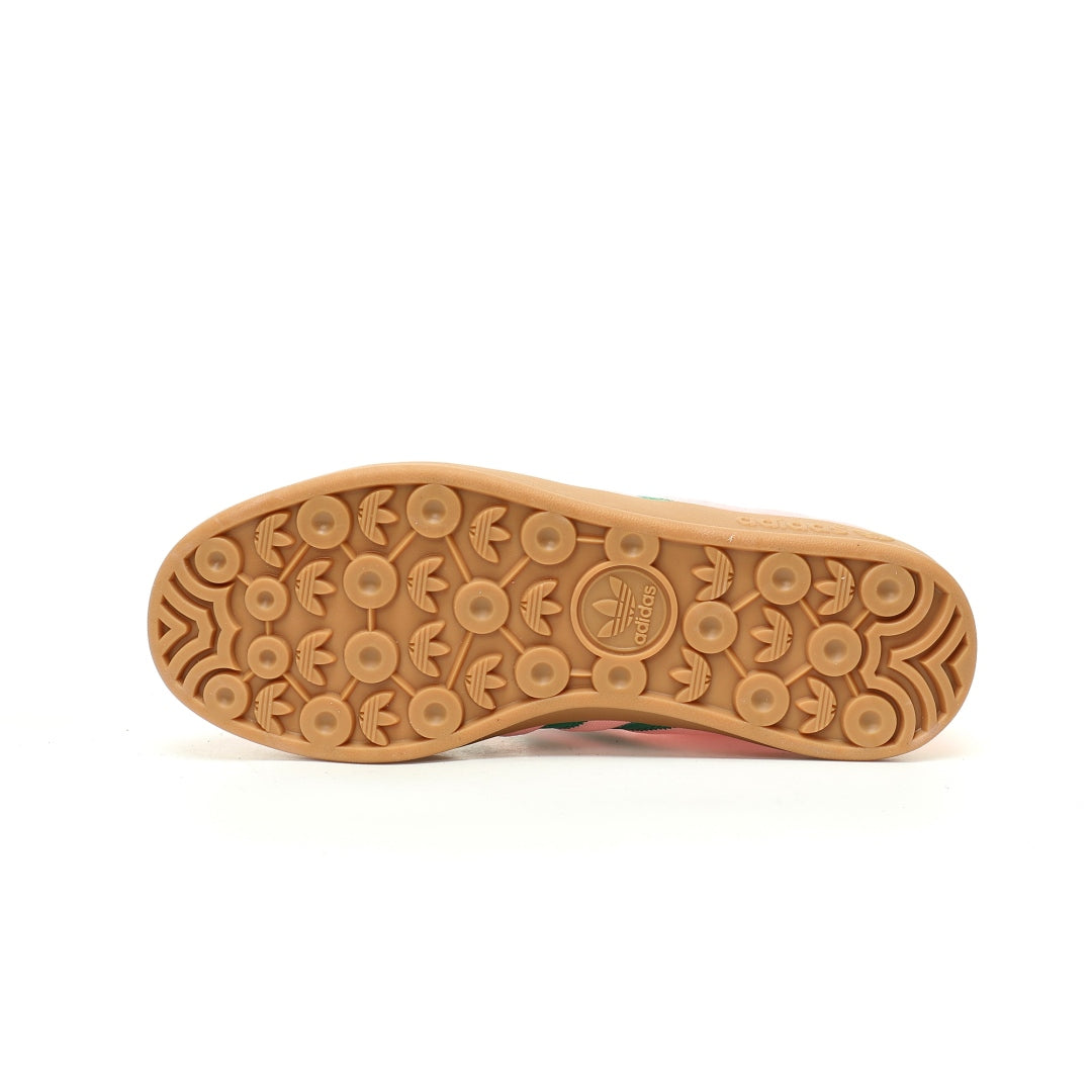 Adidas Originals Gazelle Indoor ¨C Pink / Green / Red Gum Suede Low-Top Sneakers