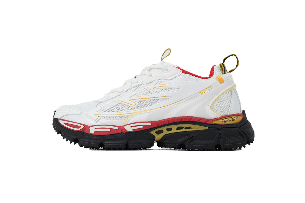 Off-White Be Right Back Women's Men's White, Red & Gold Chunky Sneakers
