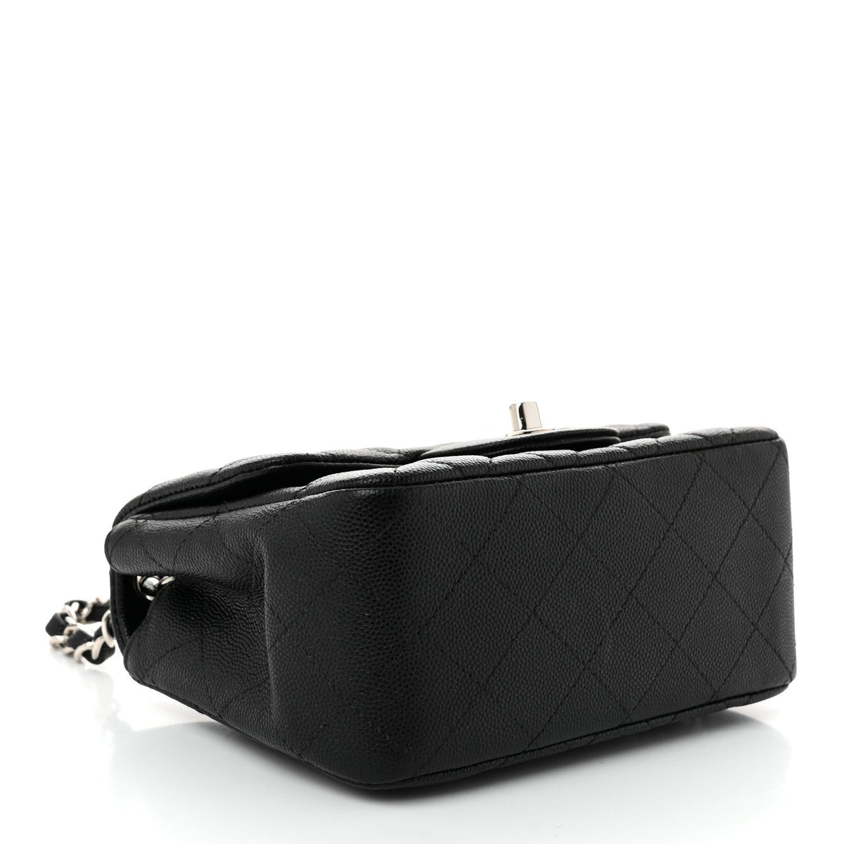 Caviar Quilted Mini Square Flap Black