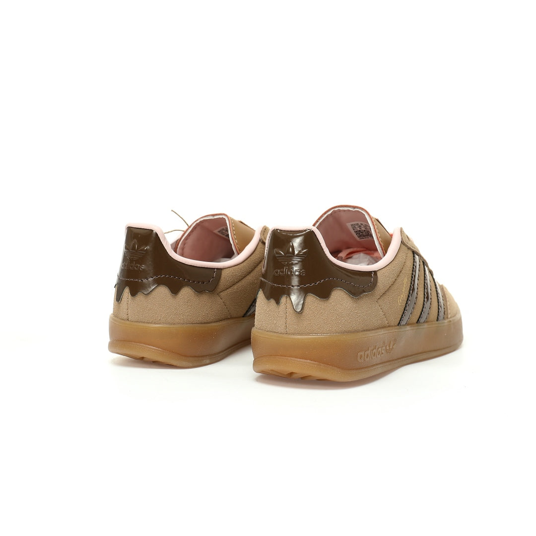 Adidas Originals Gazelle Indoor ¨C Tan / Brown Patent / Pink Gum Low-Top Sneakers
