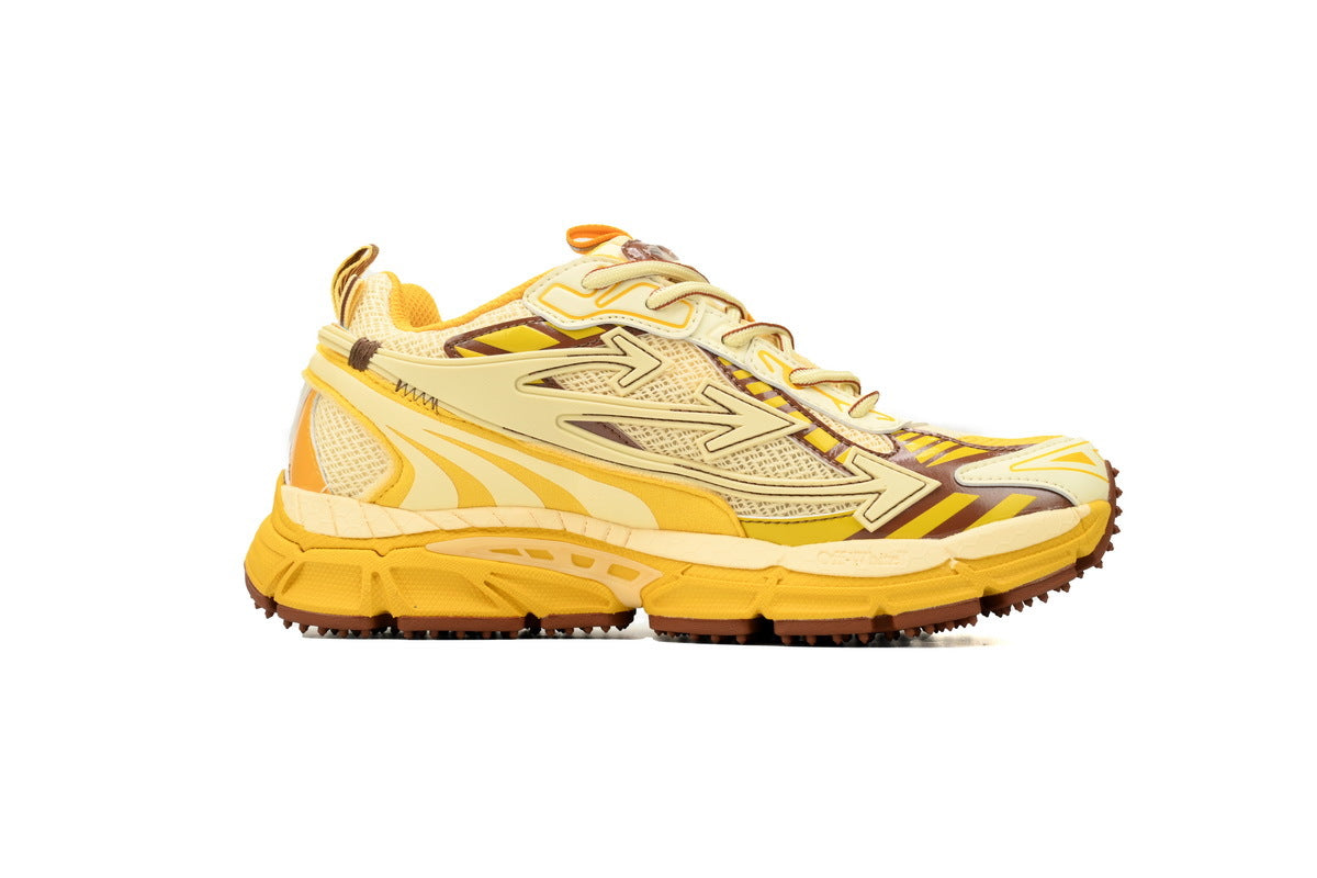 Off-White Be Right Back Women's Men's Shoes | Yellow & Cream Mesh Retro Sneakers