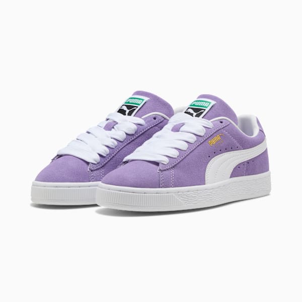 PUMA Suede XL Lavender Purple-White-Gold puma shoes for men  womens shoes  roma shoes