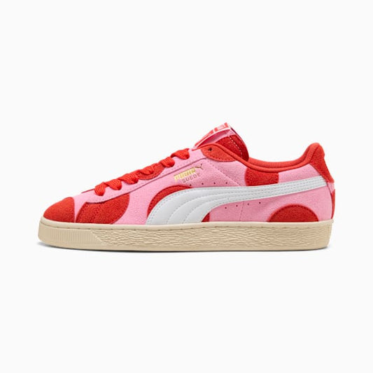 PUMA Suede Classic Pink-Red Polka Dot  puma shoes for men  womens shoes  roma shoes