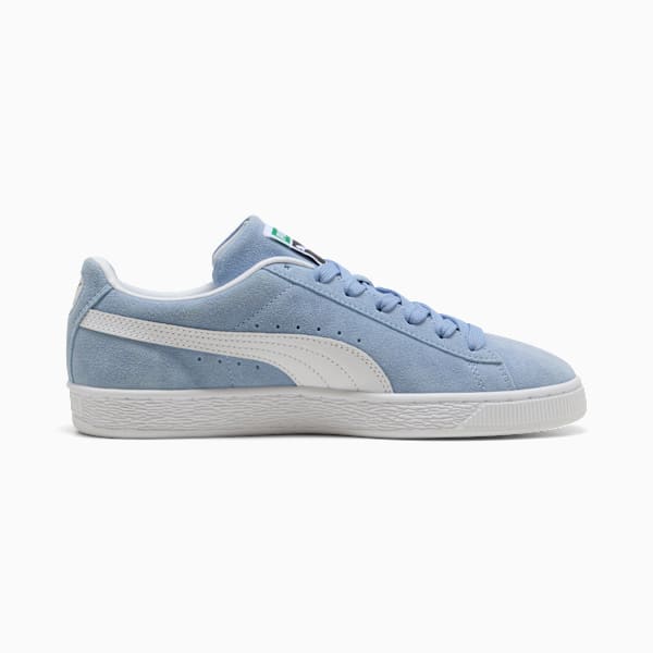 PUMA Suede Classic Light Blue-White-Gold  puma shoes for men  womens shoes  roma shoes