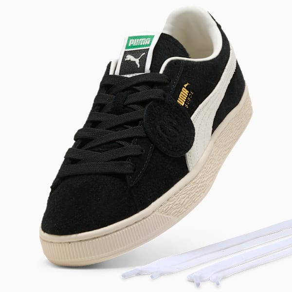 PUMA Suede Classic Black-Off White Rose Badge puma shoes for men  womens shoes  roma shoes