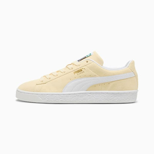 PUMA Suede Classic Pale Yellow-White-Gold puma shoes for men  womens shoes  roma shoes