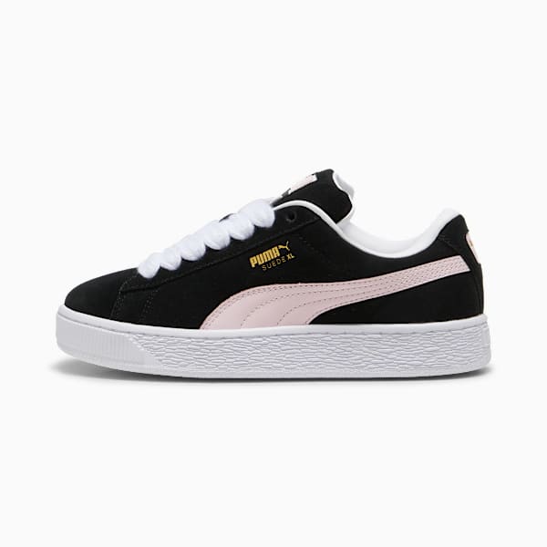 PUMA Suede XL Black-Pastel Pink-Gold puma shoes for men  womens shoes  roma shoes
