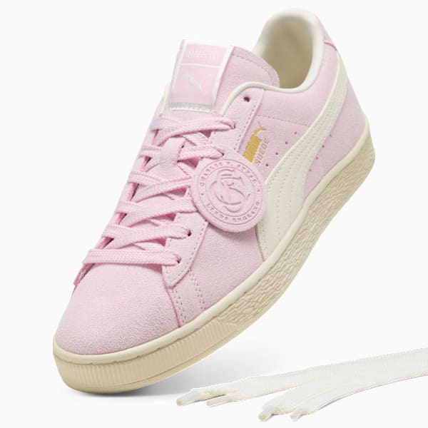PUMA Suede Classic Pastel Pink-Off-White-Gold puma shoes for men  womens shoes  roma shoes