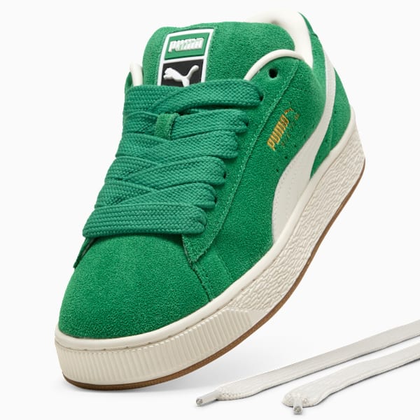 PUMA Suede XL Green-Off-White-Gum Sole puma shoes for men  womens shoes  roma shoes