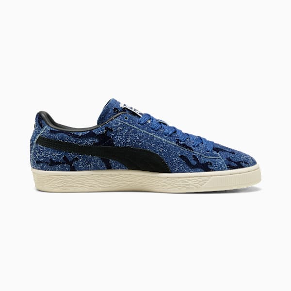 PUMA Suede Blue Camo?Black?Vintage Off?White puma shoes for men  womens shoes  roma shoes