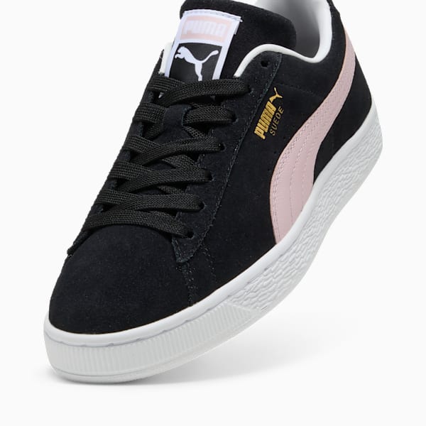 PUMA Suede Classic Black-Pastel Pink-Gold puma shoes for men  womens shoes  roma shoes