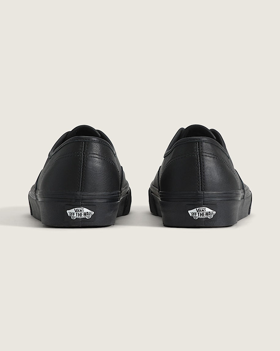 Vans Authentic Black Full Leather slip on shoes mens vans womens vans shoes slip on