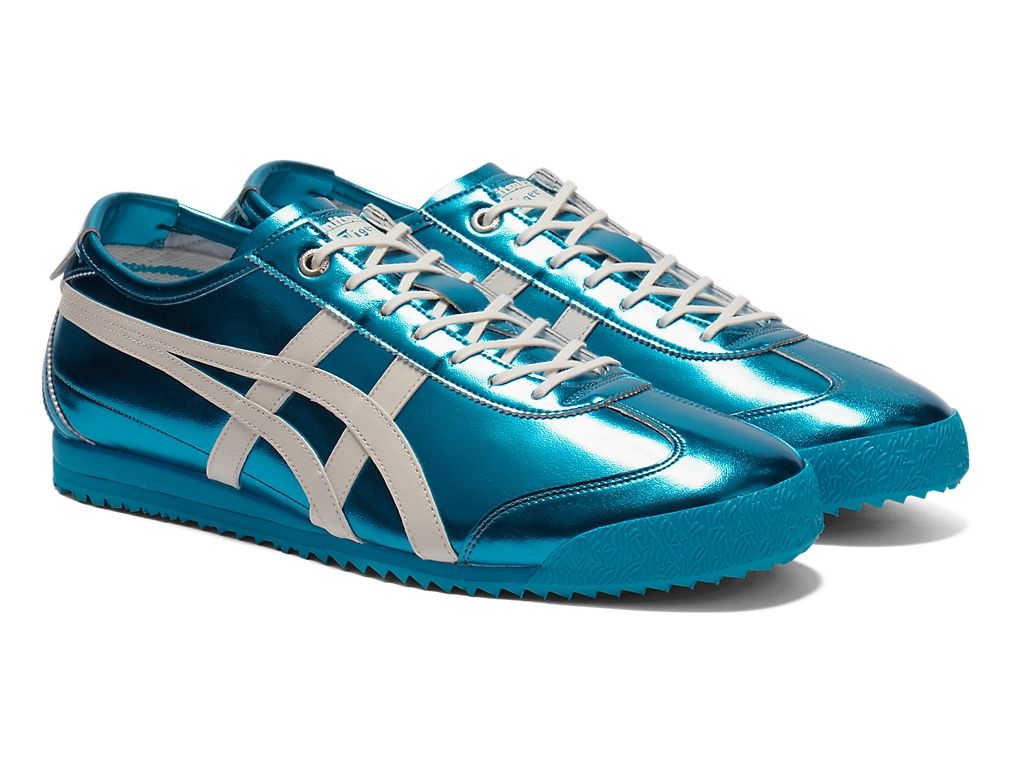 Onitsuka Tiger Mexico 66 Unisex Sneakers ¨C Metallic Blue White Stripe  running shoes women asics mens shoes