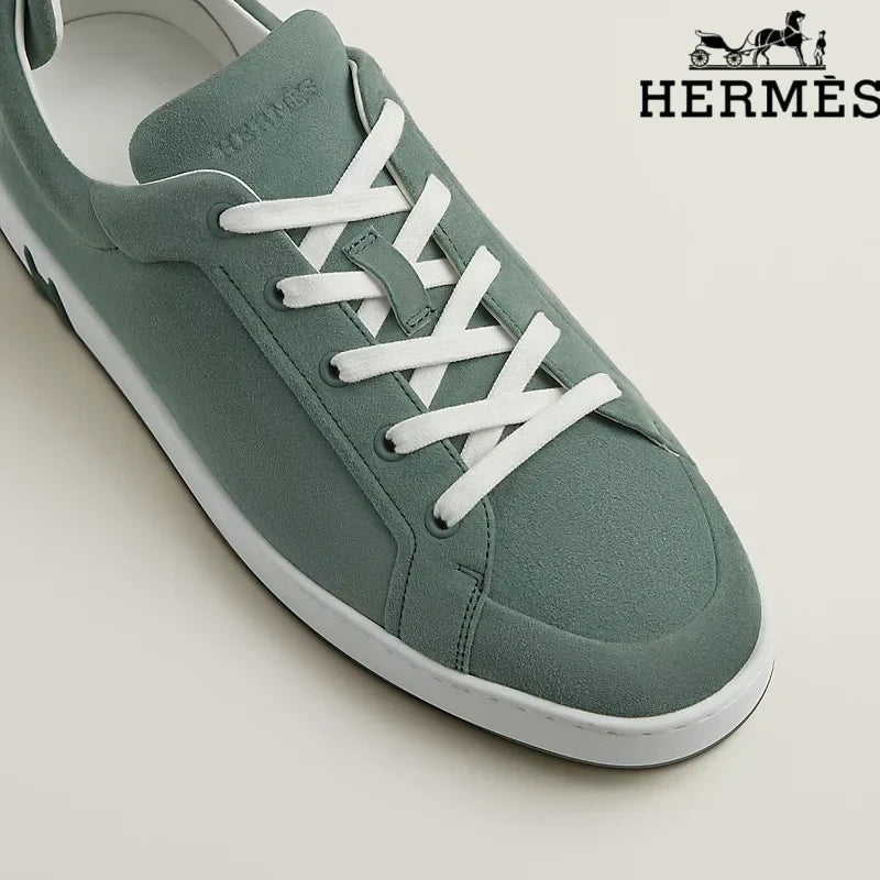 Herm¨¨s Green Suede Sneakers