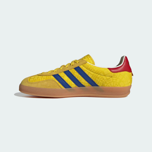 Adidas Originals ¨C Yellow / Blue Jacquard Suede Casual Sneakers