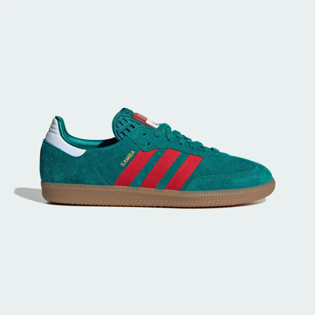 Adidas Originals ¨C Dark Green / Red Suede Casual Sneakers