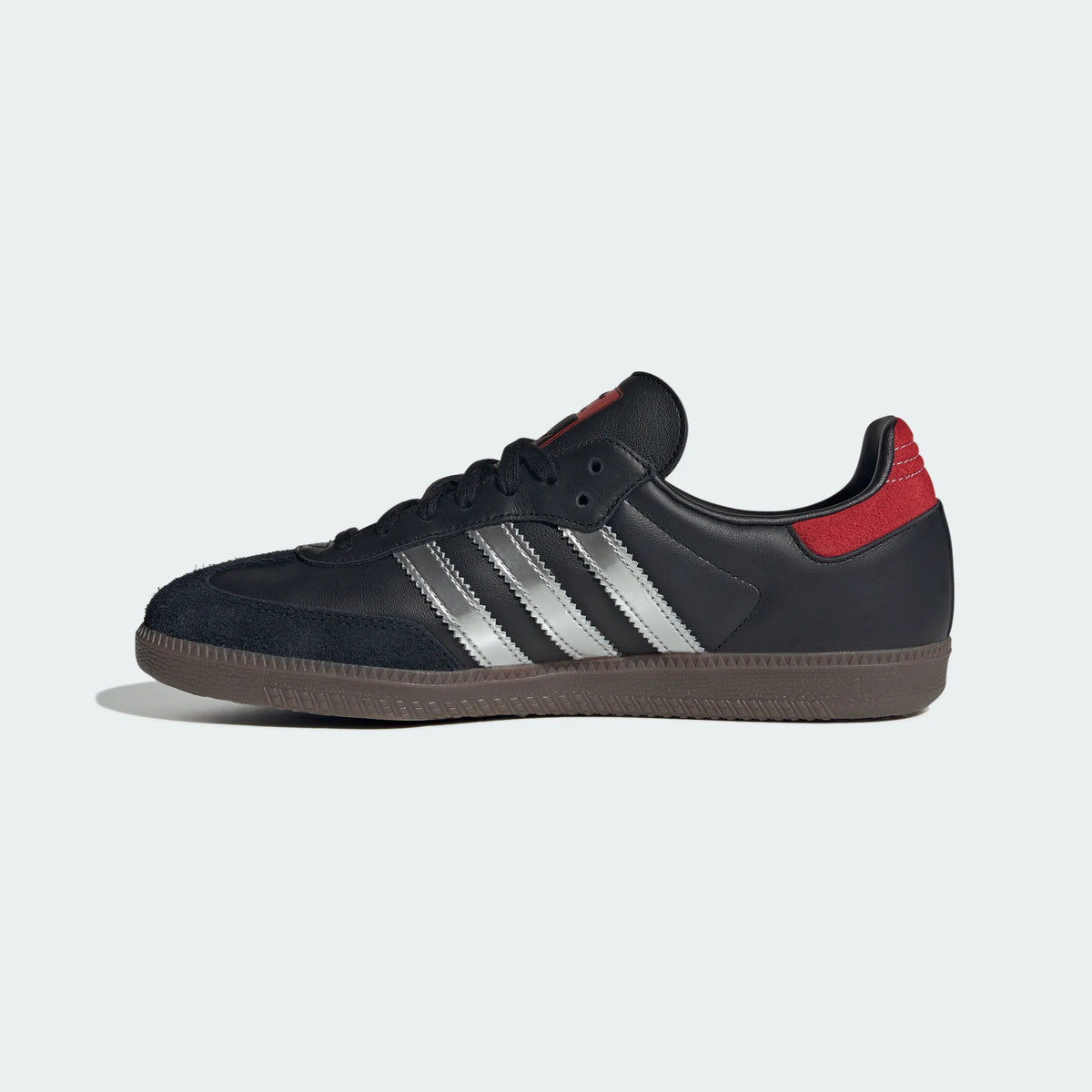 Adidas Originals ¨C Black / Silver / Red Leather Casual Sneakers