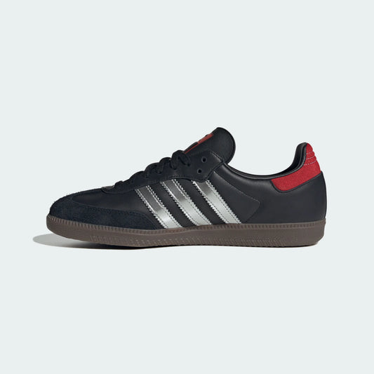 Adidas Originals ¨C Black / Silver / Red Leather Casual Sneakers