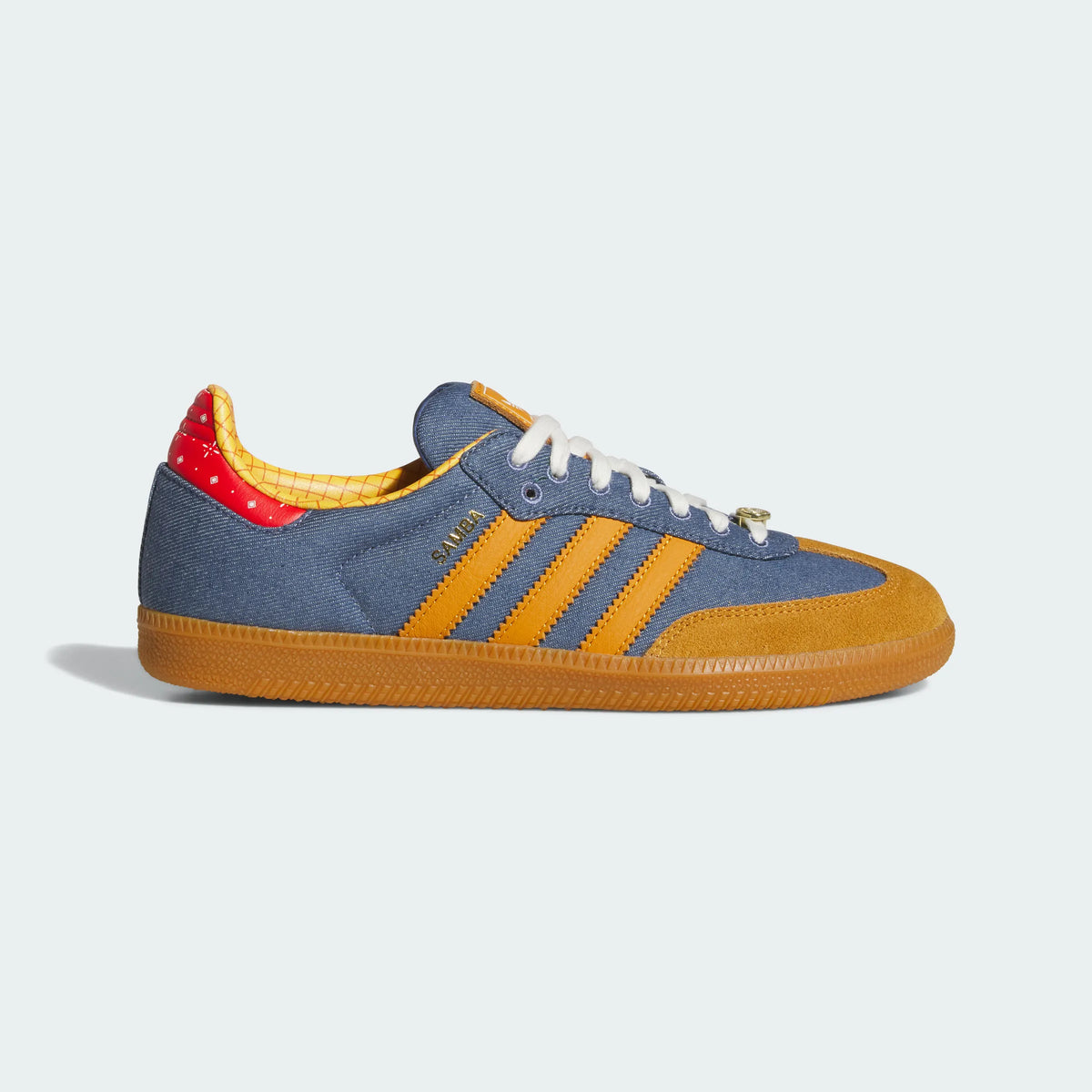 Adidas Originals ¨C Denim Blue / Orange Suede Casual Sneakers