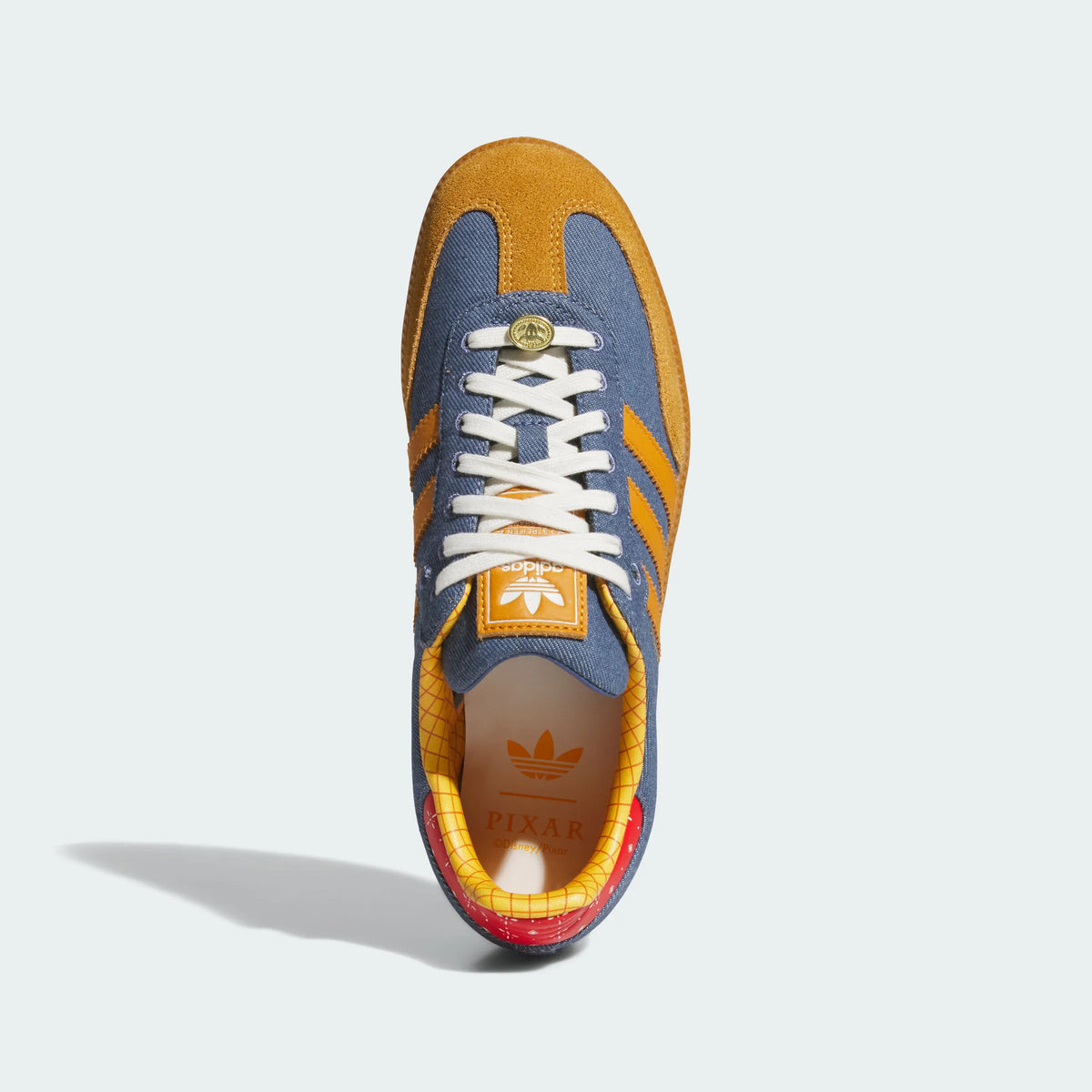 Adidas Originals ¨C Denim Blue / Orange Suede Casual Sneakers