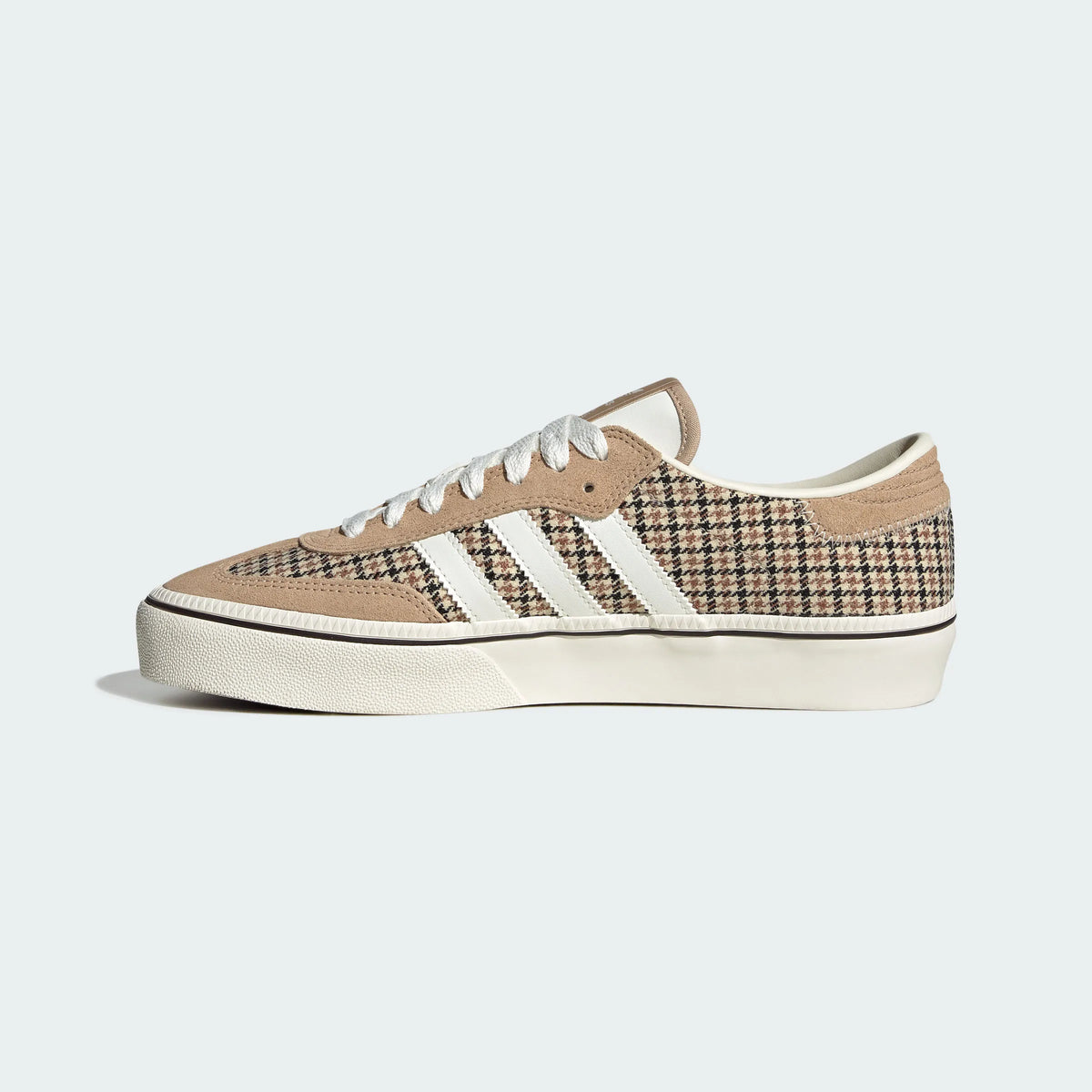 Adidas Originals ¨C Beige Houndstooth Canvas Platform Casual Sneakers