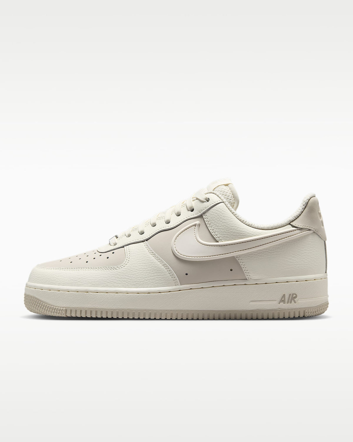 Nike Air Force 1 '07 Cream Light Beige Color Block Sneakers mens low top shoes