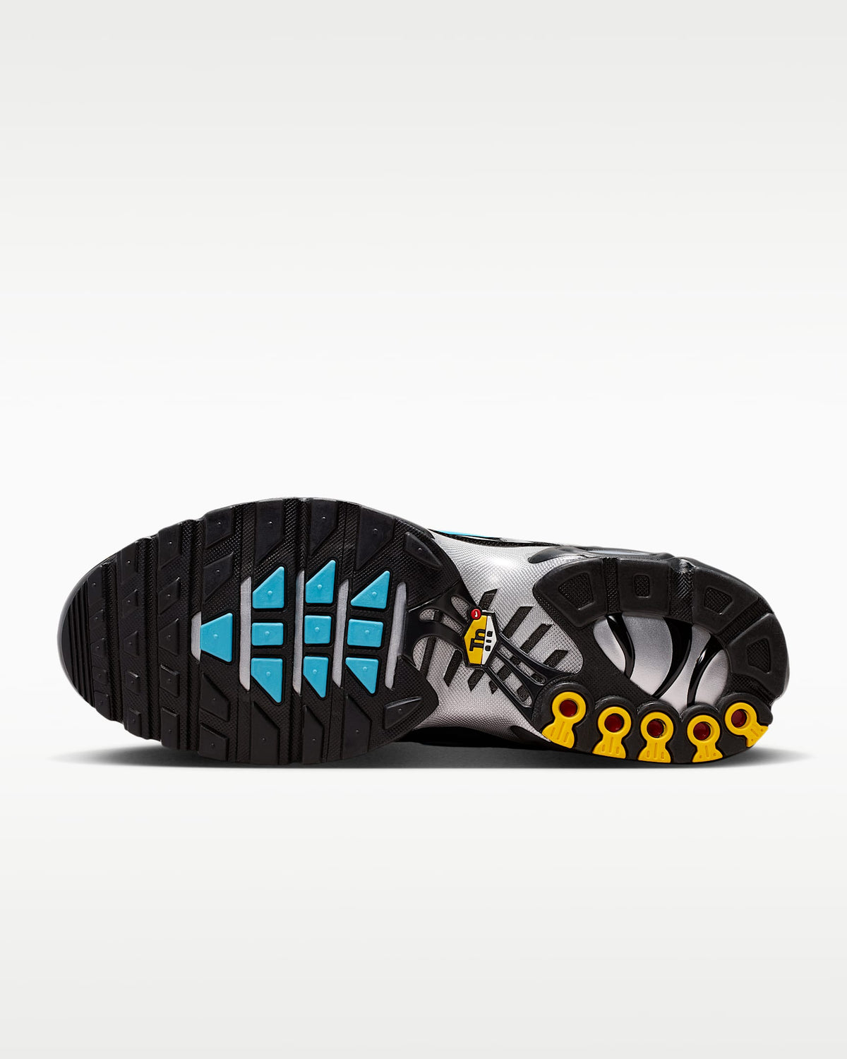 Nike Air Max Plus ¨C Black/Metallic Silver/Cyan Blue Sneaker