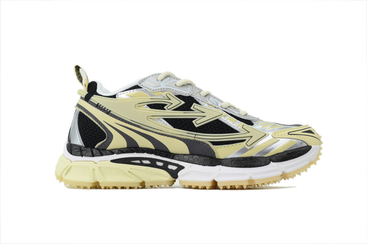 Off-White Be Right Back Women's Men's Black, Cream & Silver Chunky Sneakers