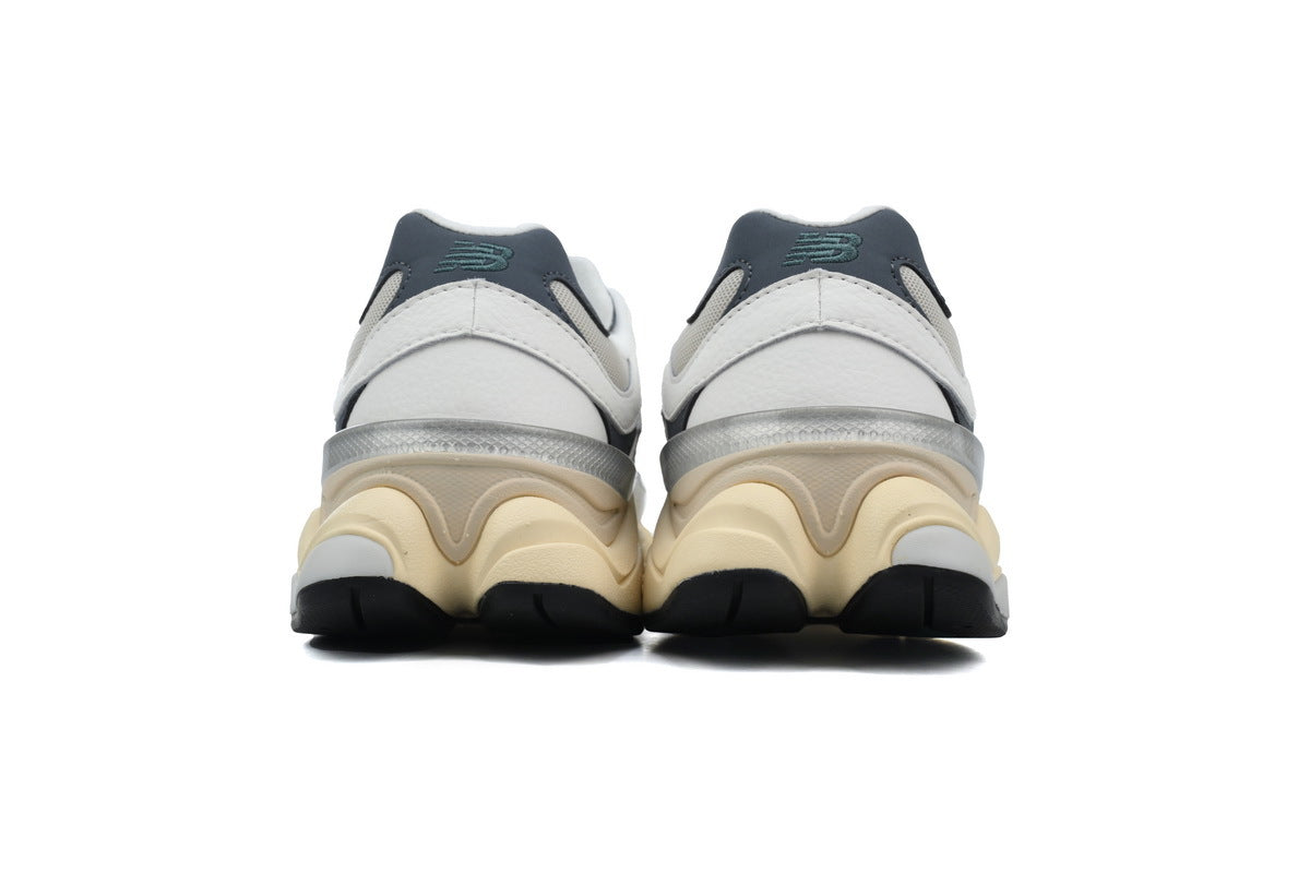 New Balance 9060 Women's & Men's White Teal Cream Chunky Retro Sneakers