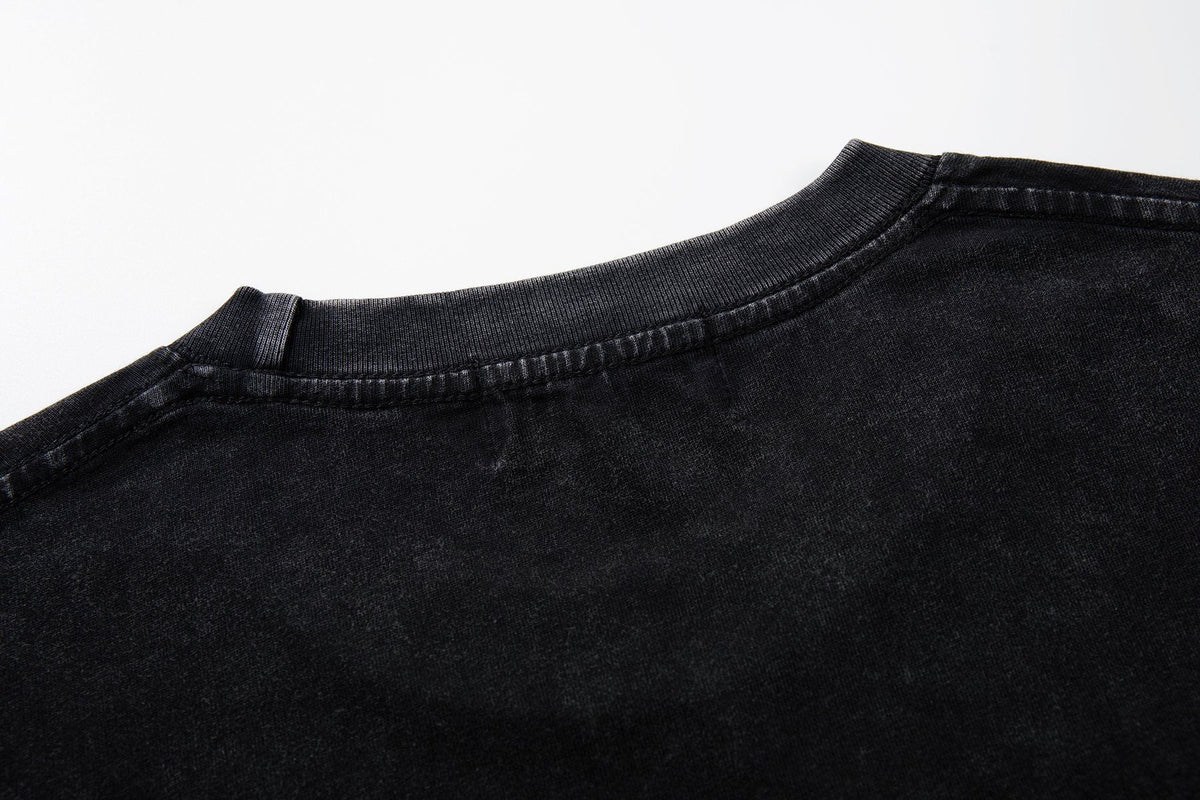 MAJESTIK Racing Graphic Washed Black T-Shirt ¡ª detail