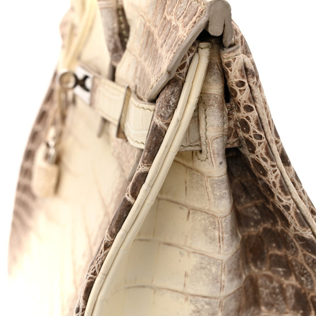 Matte Niloticus Crocodile Himalaya Birkin 30 Blanc