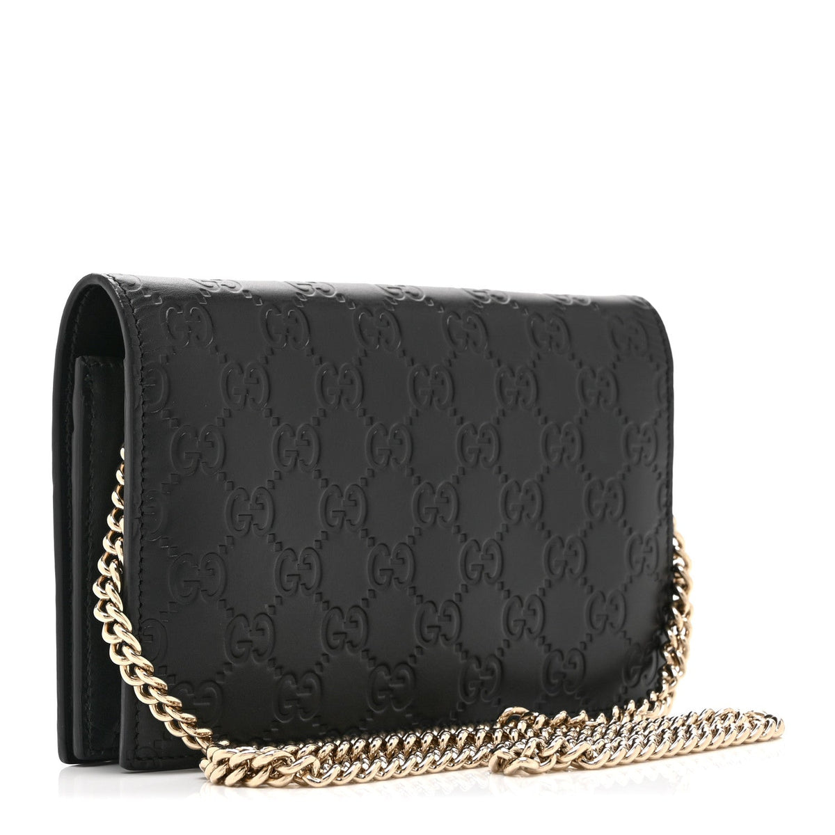 Guccissima Signature Bowy Chain Wallet Black