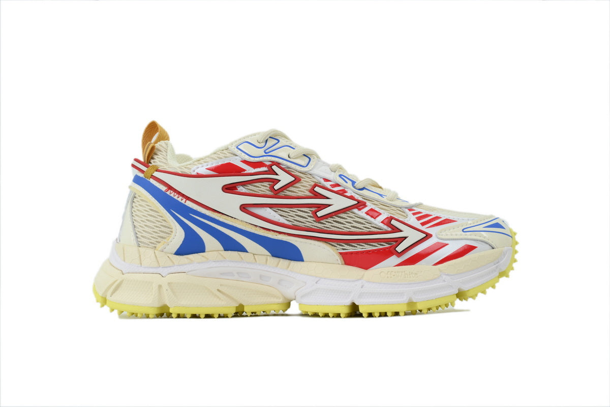 Off-White Be Right Back Women's Men's Cream, Red & Blue Chunky Sneakers