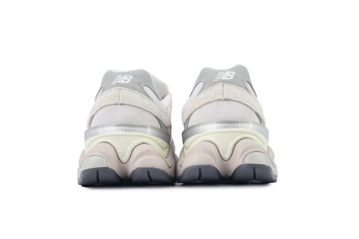New Balance 9060 Women's & Men's White Grey Cream Chunky Retro Sneakers
