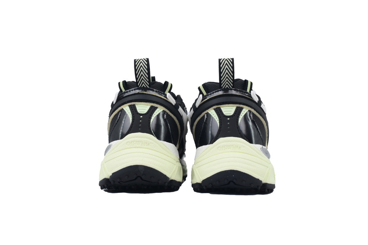 Off-White Be Right Back Women's Men's Shoes | Black & White Cream Sole Retro Sneakers